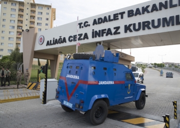 epa06716179 A vehicle of the Turkish Gendarmerie General Command enters the premises of the Aliaga Prison in Izmir, Turkey, 07 May 2018. US evangelical pastor Andrew Branson, 50, from North Carolina, is facing decades in prison on terrorism-related charges after he was arrested following a failed coup attempt in July 2016 in Turkey. A formal indictment alleged him of association with coup plotters as well as other offenses, media reported. He is scheduled to appear in court on the day. White House officials had previously pressured Turkey on his release.  EPA-EFE/TOLGA BOZOGLU