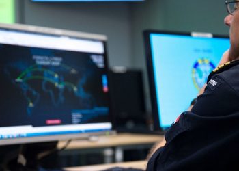 On November 30, 2016, LTC Alex De Nijs,  Dutch Navy from Supreme Headquarters Allied Powers Europe Cyber Division Defense Operation department, scrutinize a live time cyber threat worldmap website during Exercise Cyber Coalition 16 in Tallin, Estonia.
This Cyber defense exercise, organized and run by NATO’s Allied Command Transformation (ACT), will have participants from 27 NATO nations, numerous NATO Partner nations, NATO Computer Incident Response Capability (NCIRC) Technical &
Coordination Centres, the European Union Cyber Defence Staff, ensures that NATO and its Partners will be prepared to respond, collectively if necessary, when confronted by any threat and will be able to do so in accordance with international law, including the UN Charter, as applicable.
(NATO Photo by NIC Edouard Bocquet)
