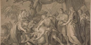 Achilles laments the Death of Patroclus, c.1767, Gavin Hamilton (1723 - 1798)