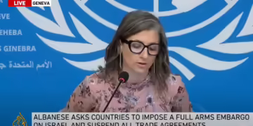 UN expert Francesca Albanese
Photo> Screenshot / Al Jazeera english
