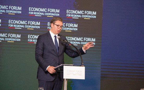 Претседателот на Србија на Економскиот форум во Скопје, 29 јули, 2021
фотографија: Огнен Бошњаковски