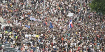 Белград 24.06.2023 г. Осми протест „Србија против насилство“ Фото: Нова.рс
