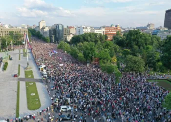 Во Белград одржан шестиот протест „Србија против насилството“ со најава за радикализација на следниот
Фото: МИА
