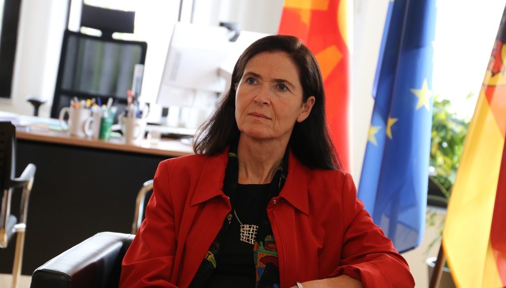Германската амбасадорка во Северна Македонија, Анке Холштајн (фото: А. Мехмети / ЦИВИЛ)