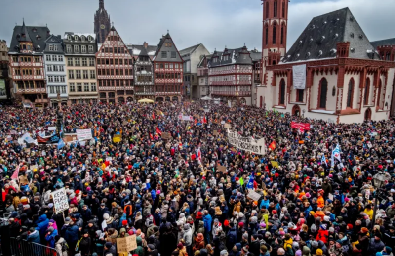 Масовни протести против германската екстремно десничарска партија АфД