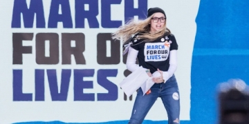 Parkland shooting survivor Delany Tarr, speaks at the March For Our Lives Rally in Washington, D.C. on Saturday, March 24, 2018. (Photo by Cheriss May) (Photo by Cheriss May/NurPhoto via Getty Images)