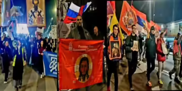 Дел од иконографијата на студентските протести во Србија (Фотомонтажа: Скриншот од YouTube/Фејсбук/Тридс