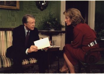 Фото/ Американскиот претседател Џими Картер за време на интервју со Барбара Волтерс