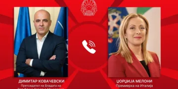 Ковачевски - Мелони телефонски разговор (Фото: Влада)