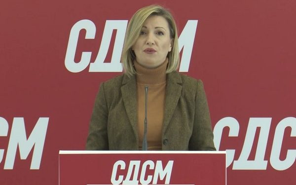 Богданка Кузеска, портпарол на СДСМ на прес-конференција, 23012022, извор: СДСМ