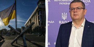 Олександр Мережко, пратеник од Слугата на народот, претседател на Комитетот за надворешна политика и меѓупарламентарна соработка на Врховната рада. Фото: УНИАН