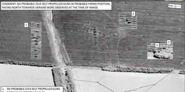 Сателитска снимка од руските воени потенцијали во близина на украинската граница (НАТО)