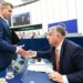 Унгарскиот опозициски лидер Петер Маѓар и премиерот Виктор Орбан во 2024 година
Фото: Европска Унија