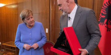 Ангела Меркел и Еди Рама, септември 2021