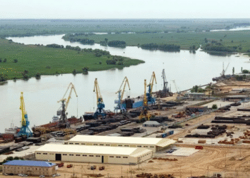 Руското пристаниште Оља во Астраханската област, Русија. Фото: Веб-страница на трговското пристаниште Оља