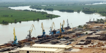 Руското пристаниште Оља во Астраханската област, Русија. Фото: Веб-страница на трговското пристаниште Оља