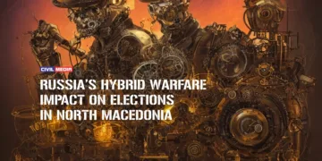 Илустрација: Руска хибридна војна и изборите во Северна Македонија (во соработка со deepAI)