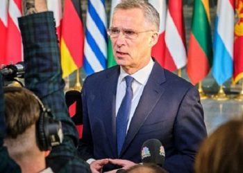 Doorstep statement by NATO Secretary General Jens Stoltenberg at the start of the extraordinary Summit of NATO Heads of State and Government / Photo: EFE/EPA