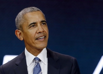 PARIS, FRANCE - DECEMBER 02:  Former US President Barack Obama delivers a speech during the 7th summit of "Les Napoleons" at Maison de la Radio on December 2, 2017 in Paris, France. Obama is the exceptional guest of "Les Napoleons" summit, a bi-annual symposium, created in 2015, dedicated to all the actors of innovation in communication and development around the world.  (Photo by Chesnot/Getty Images)