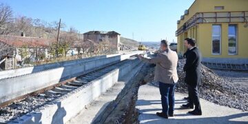 БЕЉАКОВЦЕ Оваа обновена делница е речиси готова, а претставува една третина од целата пруга до границата