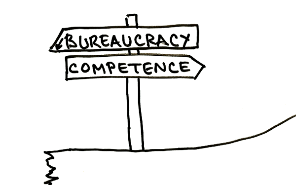 Бирократија vs. Компетентност (нацрта: Џ. Дерала)