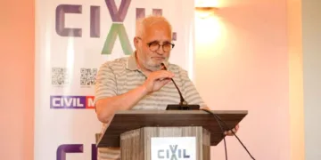 Колумнистот Бранко Тричковски на конференцијата „МКвоЕУ: Предизвици и перспективи“ во организација на ЦИВИЛ, 20 април 2024