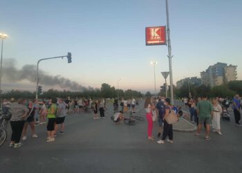 Протест на граѓани во Аеродром заради загадување од Вардариште и Дрисла. Фото: ЦИВИЛ/Д.Мишев