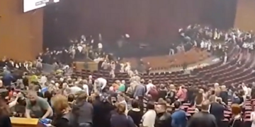 Терористички напад во концертната сала „Крокус“, Москва, 22 март 2024 (скриншот од видео)