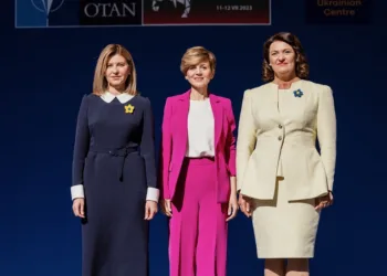 Олена Зеленска, Елена Ковачевска и Дијана Науседа, Вилнус, самит на НАТО, 12 јули 2023