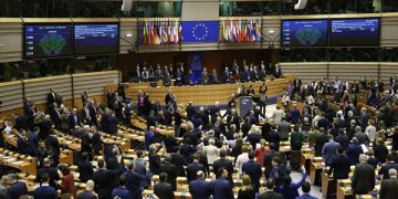 epa08176355 Results of vote during plenary session on BREXIT vote of the European Parliament in Brussels, Belgium, 29 January 2020. Britain's withdrawal from the EU is set for midnight CET on 31 January 2020, with the European Parliament scheduled to vote on the Brexit Withdrawal Agreement.  EPA-EFE/STEPHANIE LECOCQ