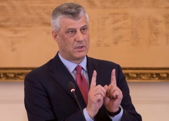 epa05837072 President of the Republic of Kosovo Hashim Thaci gestures during a press conference at his cabinet in Pristina, Kosovo 08 March 2017. Hashim Thaci backed up his decision he took on 07 March 2017 to submit to the Parliament the draft law on transforming the Kosovo Security Forces (KSF) into an Army. NATO Secretary General Jens Stoltenberg has released a statement saying that on 08 March 2017 he has spoken to Hashim Thaci to convey the serious concerns of NATO Allies about recent proposals by the Kosovo authorities to transform the Kosovo Security Force (KSF) into an armed force, without a constitutional change. However, should the mandate of the KSF now evolve in the way proposed, NATO will have to review its level of commitment, particularly in terms of capacity-building he said in the statement.  EPA/VALDRIN XHEMAJ