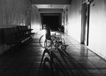 Wheelchair in the old hospital