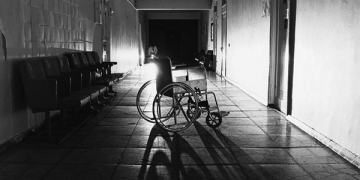 Wheelchair in the old hospital
