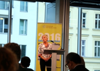 Поздравен говор на Барбара Унмисиг, претседателка на Фондацијата Хајнрих Бел, Германија