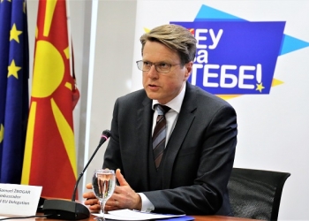 Самуел Жбогар. шеф на ЕУ Делегацијата во Скопје