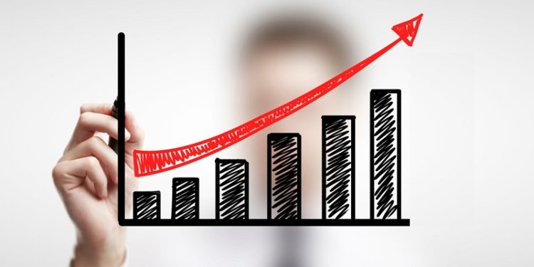 man drawing schedule of business growth