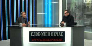 Иванов и Дерала во студиото на Слободен печат
