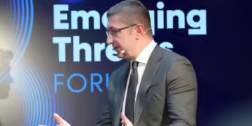 Премиерот Христијан Мицкоски на Минхенската безбедносна конференција / фото: Влада