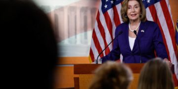 US House Speaker Nancy Pelosi, a Democrat from California, during a news conference at the US Capitol in Washington, D.C., US, on Friday, July 29, 2022. Pelosi's possible trip to Taiwan is still up in the air as she prepares to depart for the Asia-Pacific region, a day after President Biden and his Chinese counterpart Xi Jinping spoke. Photographer: Ting Shen/Bloomberg