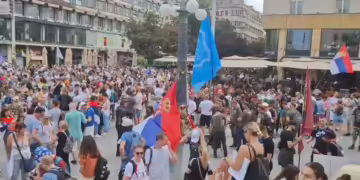 Белград, протести. Фото: Скриншот