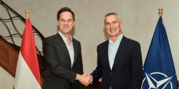 NATO Secretary General Jens Stoltenberg meets with the Prime Minister of the Netherlands, Mark Rutte