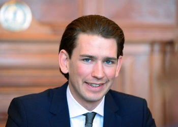 Austrian Foreign Minister Sebastian Kurz is pictured in the Hungarian Ministry for Foreign Affairs in Budapest on March 05, 2014. Kurz is on a one day visit to Hungary to discuss the situation in the Ukraine., Image: 186323907, License: Rights-managed, Restrictions: , Model Release: no, Credit line: Profimedia, AFP