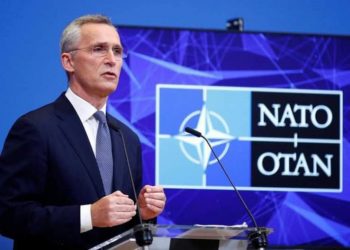 Генералниот секретар на НАТО, Јенс Столтенберг (фото извор: Каналот на Телеграм на Украинската Верховна Рада)