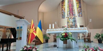 Одбележување на Денот на независноста на Украина во Скопје. Фото: Цивил Медиа
