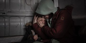 Украина, 2022, фотографија од Фабио Букиарели, споделена во објавата на Олена Зеленска на 8 март 2022.