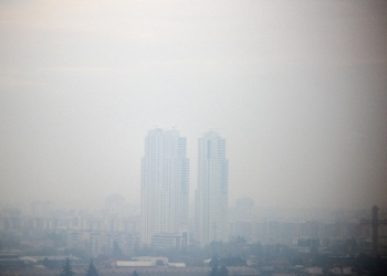 A general view of the city of Skopje, on December 4, 2018.
The World Health Organization listed Skopje as “the most polluted capital in Europe”. / AFP / Robert ATANASOVSKI