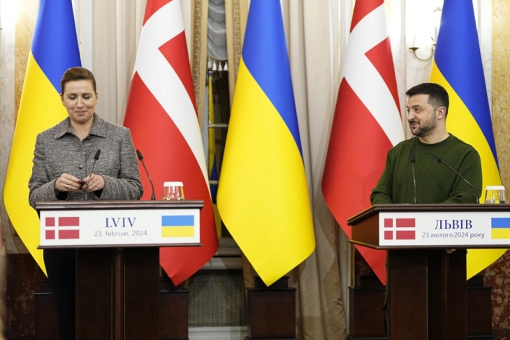 Зеленски – Фредериксен: Данска одигра клучна улога во одлуката за испорака на борбени авиони Ф-16 на Украина